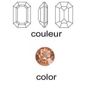 Crystal Swarovski 4610, Octagon Fancy Stone. Light Smoked Topaz color. 7x5mm size. (SKU# 4610/7X5/219) Sold per pack of 12