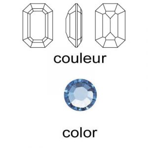 Crystal Swarovski 4610, Octagon Fancy Stone. Light Sapphire color. 8x6.5mm size. (SKU# 4610/8X6.5/217) Sold per pack of 12