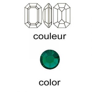 Crystal Swarovski 4610, Octagon Fancy Stone. Emerald color. 8x6mm size. (SKU# 4610/8X6/207) Sold per pack of 12