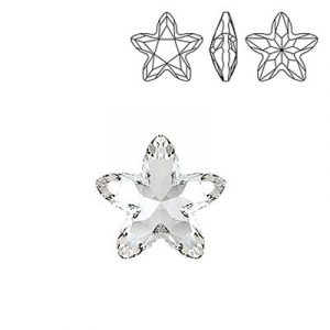 Crystal Swarovski 4754, Starbloom Fancy Stone, 13mm, crystal color (SKU# 4754/13MM/101) Sold per pack of 6