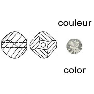 Crystal Swarovski 5020, Helix bead. Crystal Silver Shade coating. 8mm size. (SKU# 5020/8MM/441) Sold per pack of 24