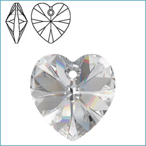 Swarovski 6228 (6202) Xilion Heart Pendants