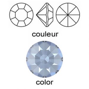 BULK - EN GROS! Preciosa machine cut chaton, Optima, ss19 size, light sapphire color. (SKU# CHMC/SS19/217). Sold per pack of 1440