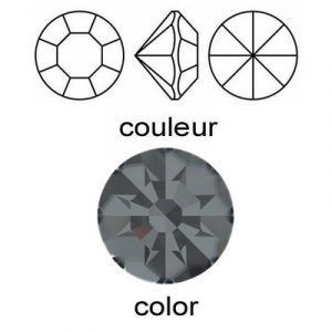 BULK - EN GROS! Preciosa machine cut chaton, Optima, ss47 size, jet hematite color. (SKU# CHMC/SS47/532). Sold per pack of 144