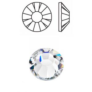 BULK - EN GROS! Preciosa chaton rose, MAXIMA, 15 facets, ss20 size, crystal. (SKU# CRMX/SS20/101). Sold per pack of 1440