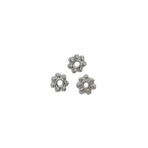 Billes en métal, 4.75x1.4mm, plaqué argent. Vendu en paquet de 500. (SKU# MB156/SPL)