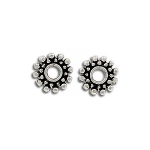 Billes en métal, 9x1.5mm, 2.5mm taille du trou, zinc, plaqué argent antique . Vendu en paquet de 100. (SKU# MB27/OXWH)