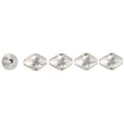 Billes en métal, 5x7mm, plaqué argent. Vendu en paquet de 100. (SKU# MB5X7/SPL)