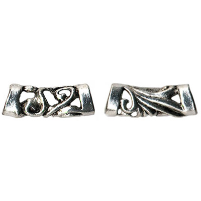 Billes en métal, plaqué argent antique . Vendu en paquet de 50. (SKU# MB671/OXWH)