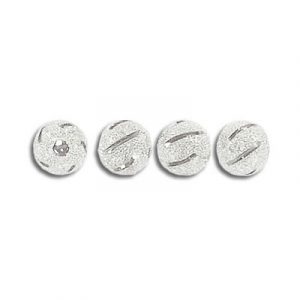 Billes en métal, 6mm, plaqué argent. Vendu en paquet de 100. (SKU# MB6A70/SPL)