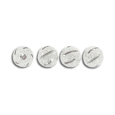 Billes en métal, 6mm, plaqué argent. Vendu en paquet de 100. (SKU# MB6A70/SPL)