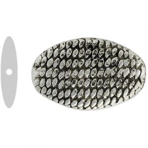 Billes en métal, base de laiton plaqué argent antique . Vendu en paquet de 10. (SKU# MBI2507/OXWH)