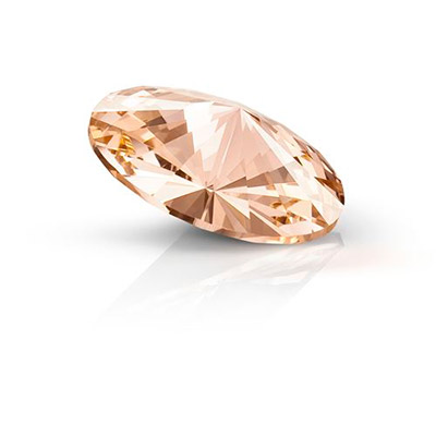 Preciosa MAXIMA, machine cut fancy crystal, rivoli, 12mm, light peach. (SKU# 11MX/12MM/249). Sold per pack of 12 - Image 2