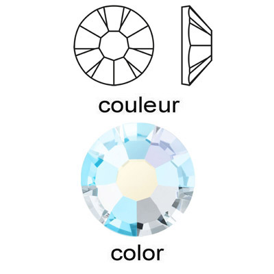 BULK - EN GROS! Preciosa chaton rose, MAXIMA, 15 facets, ss34 size, crystal AB. (SKU# CRMX/SS34/301). Sold per pack of 144