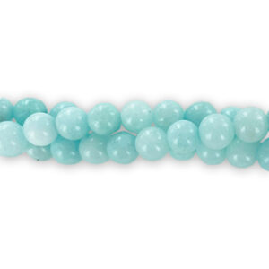 Billes semi-précieuses rondes, 8mm, jade bonbon ecume de mer, corde de 16 pouces. Vendu en paquet de 1 corde(s). (SKU# SPBD8MM/SFJ)